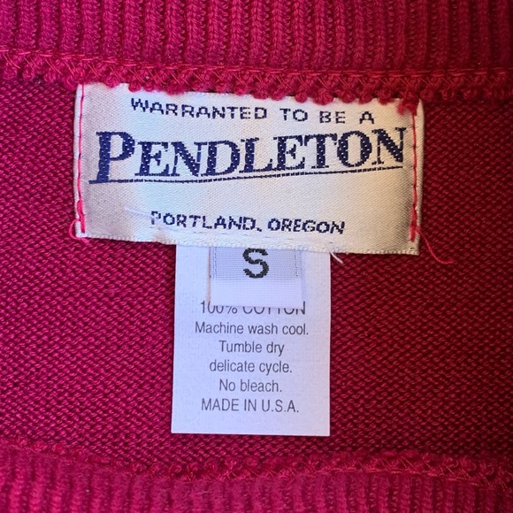Vintage Pendleton Mock Neck Sweater Pink Small - Picture 3 of 4